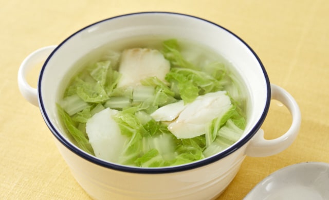 白菜とたらの中華スープ